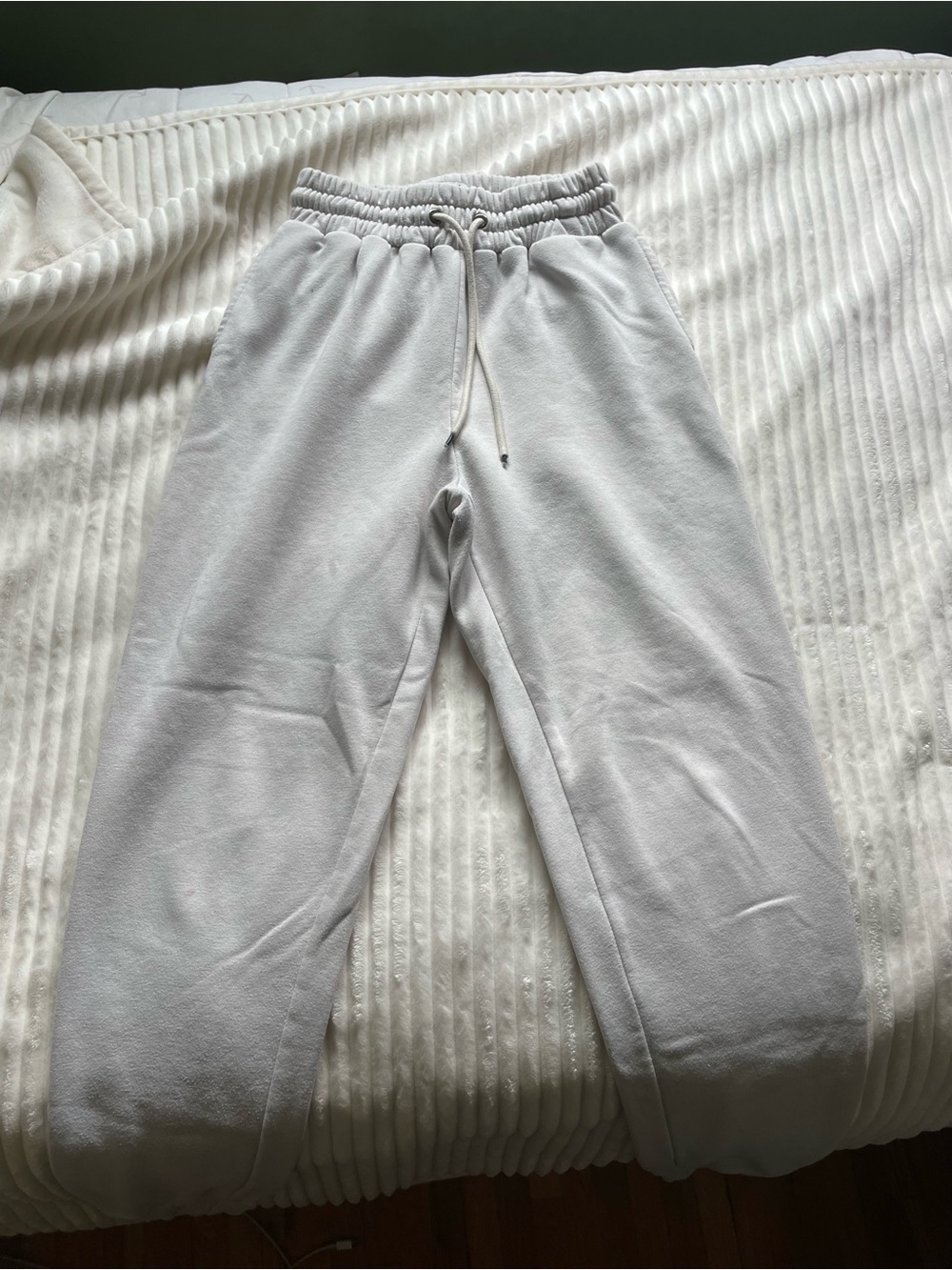 Cozy Light Beige Drawstring Sweatpants